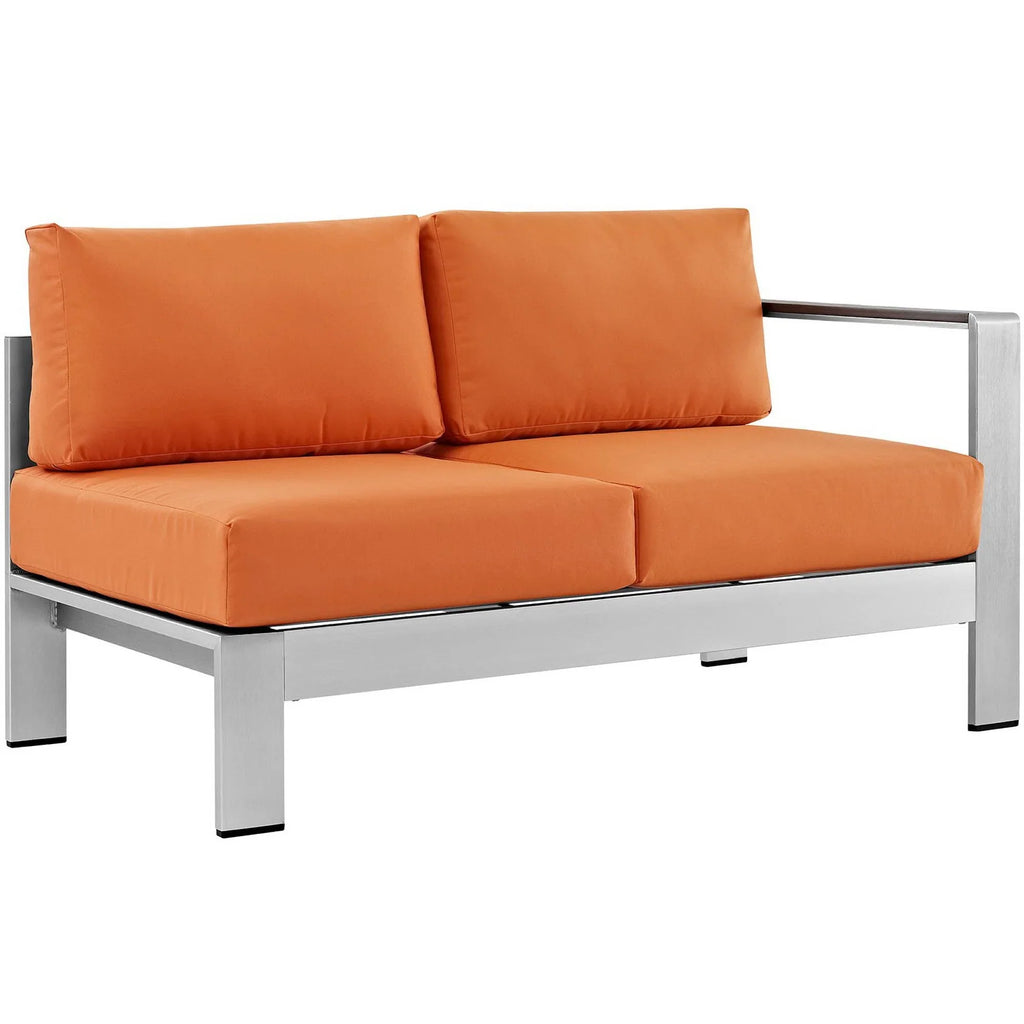 Shore 5 Piece Outdoor Aluminum Sectional Sofa Set