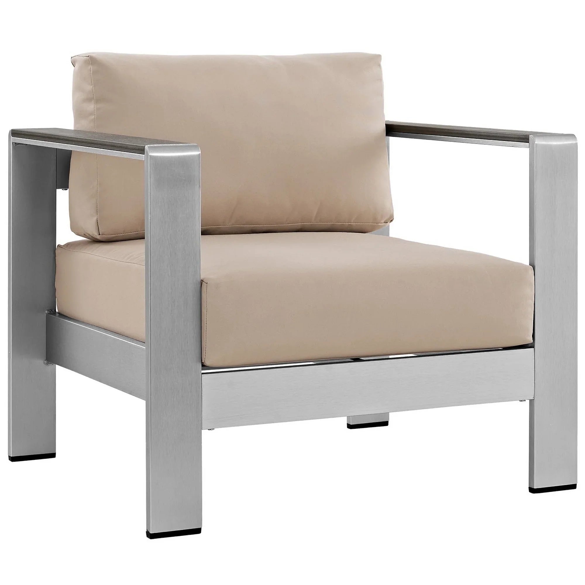 Shore 6 Piece Outdoor Aluminum Sectional Sofa Set