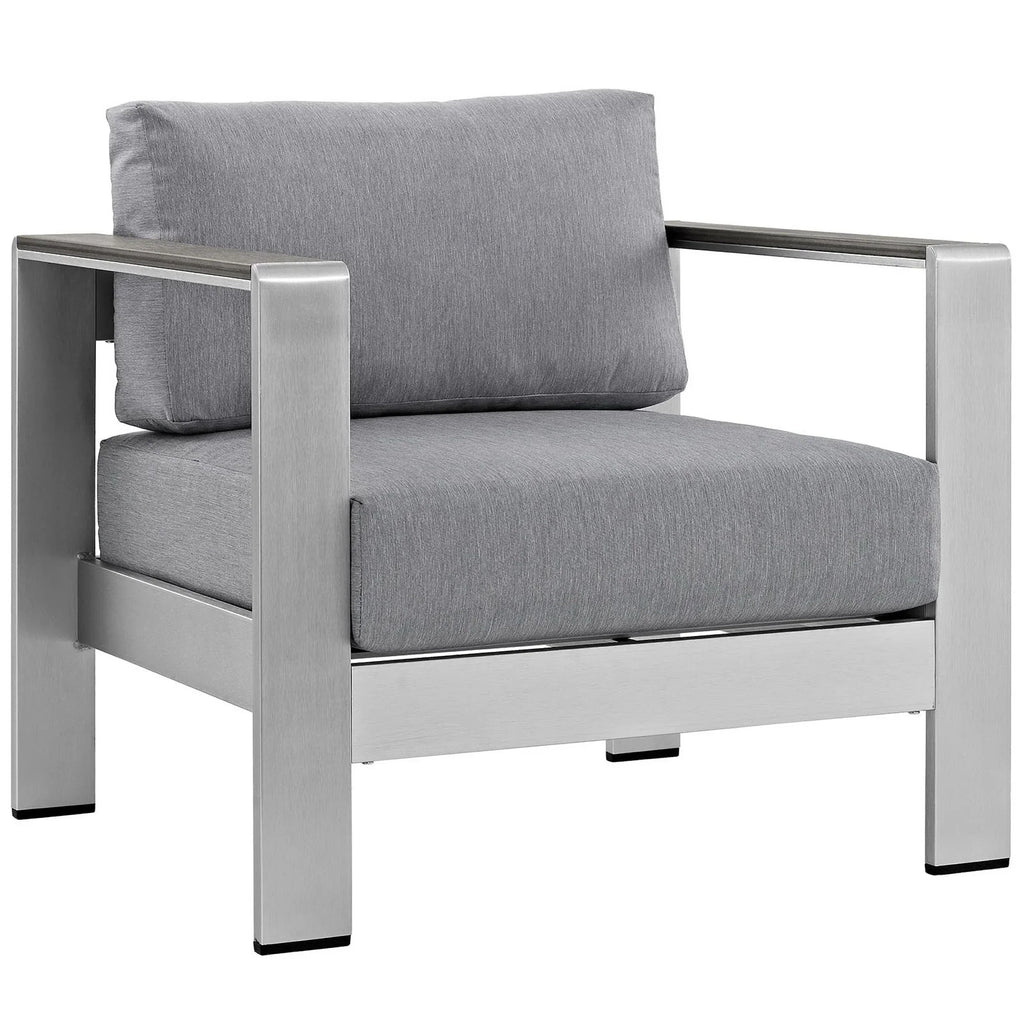 Shore 6 Piece Outdoor Aluminum Sectional Sofa Set