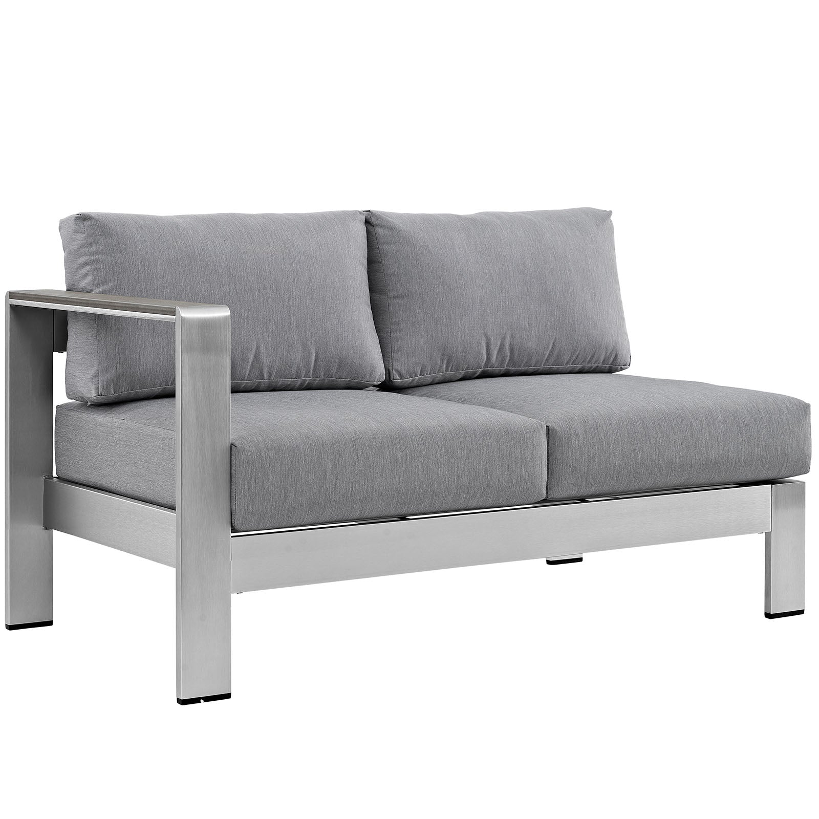 Shore 5 Piece Outdoor Aluminum Sectional Sofa Set