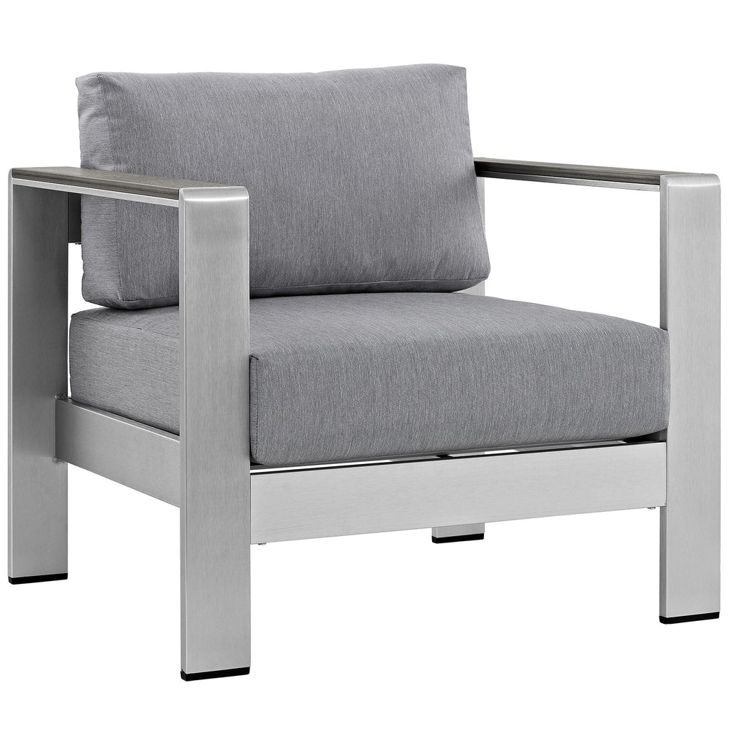Shore 5 Piece Outdoor Aluminum Sectional Sofa Set