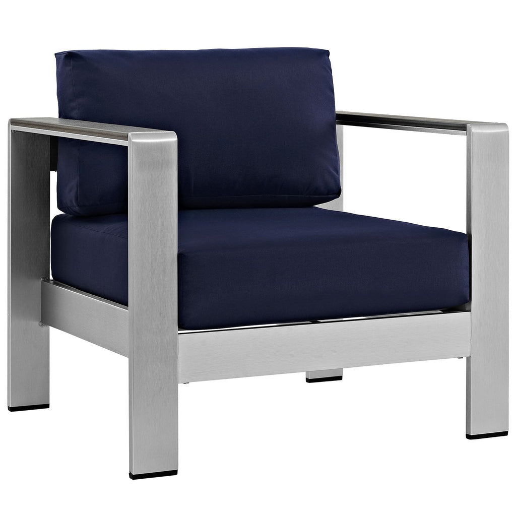 Shore 5 Piece Outdoor Aluminum Sectional Sofa Set