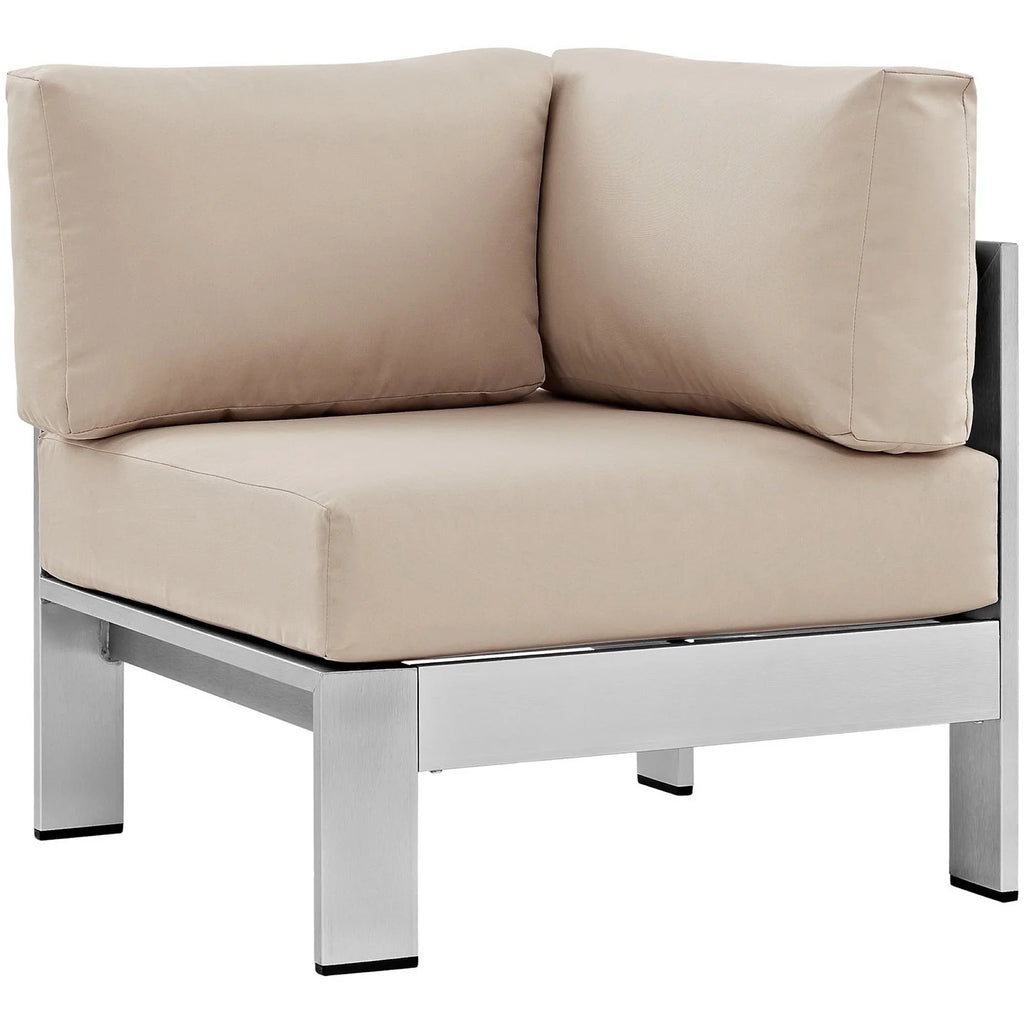 Shore 6 Piece Outdoor Aluminum Sectional Sofa Set