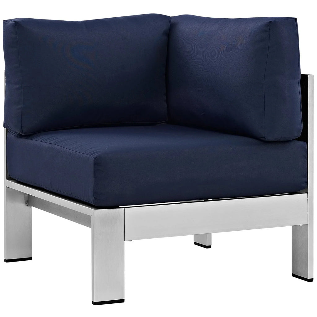 Shore 6 Piece Outdoor Aluminum Sectional Sofa Set