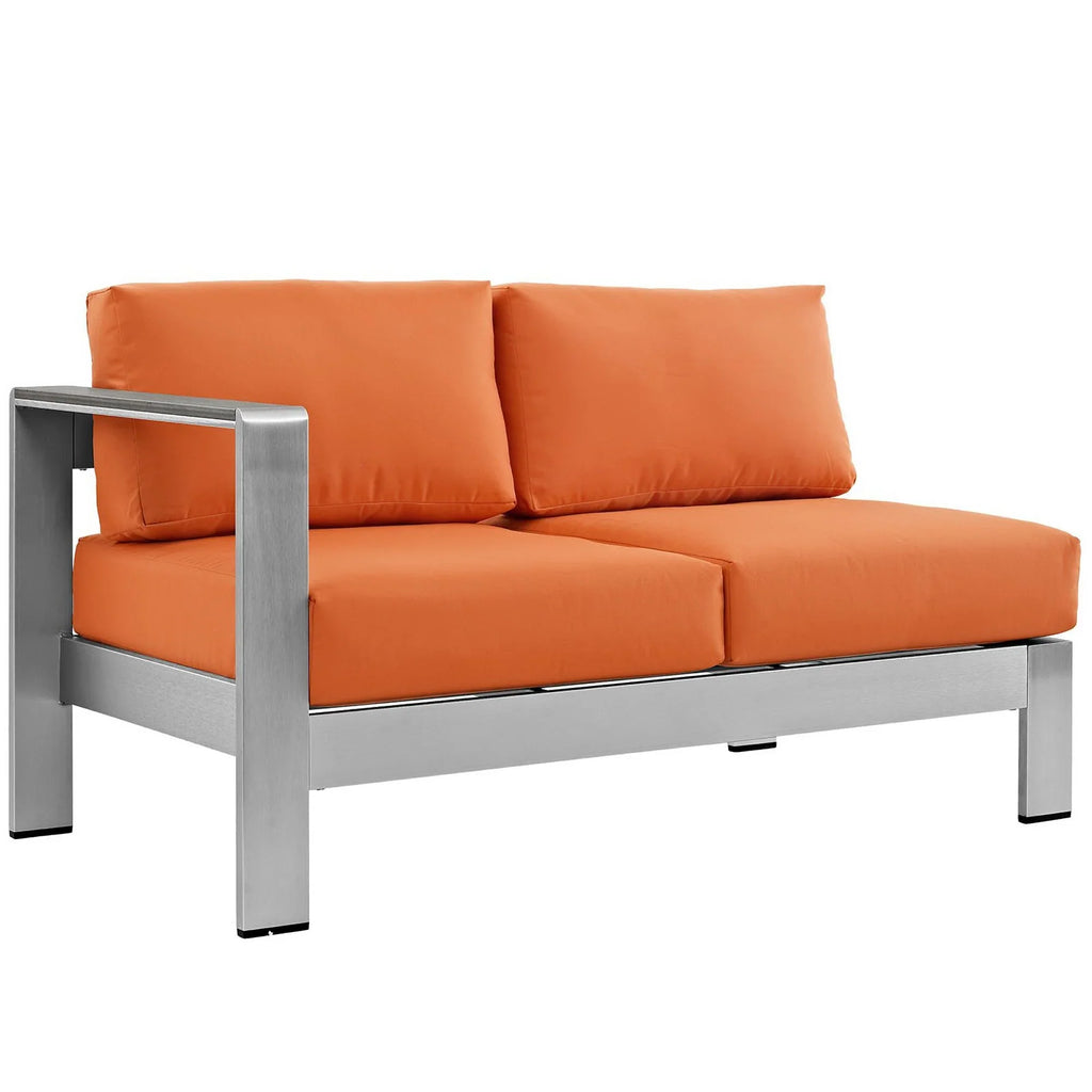 Shore 6 Piece Outdoor Aluminum Sectional Sofa Set