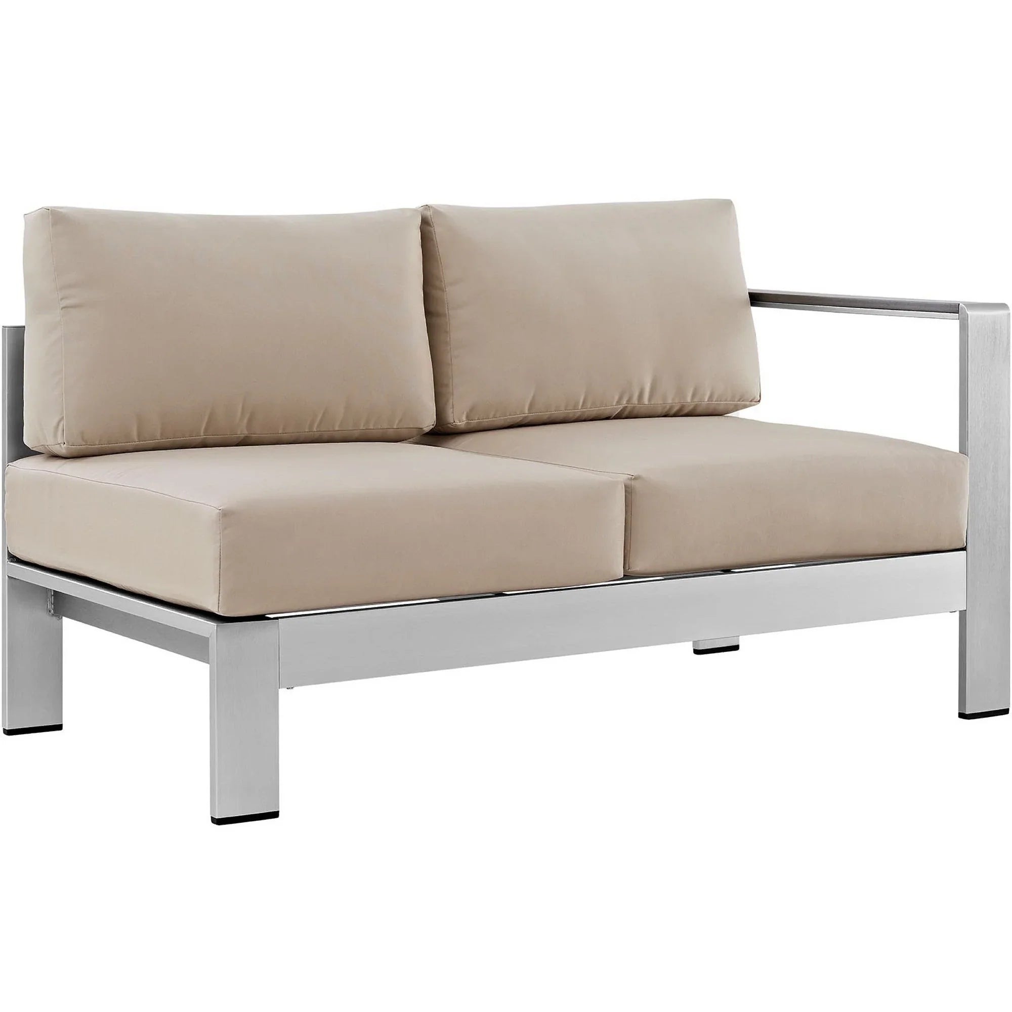 Shore 5 Piece Outdoor Aluminum Sectional Sofa Set