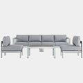 Shore 5 Piece Outdoor Aluminum Sectional Sofa Set