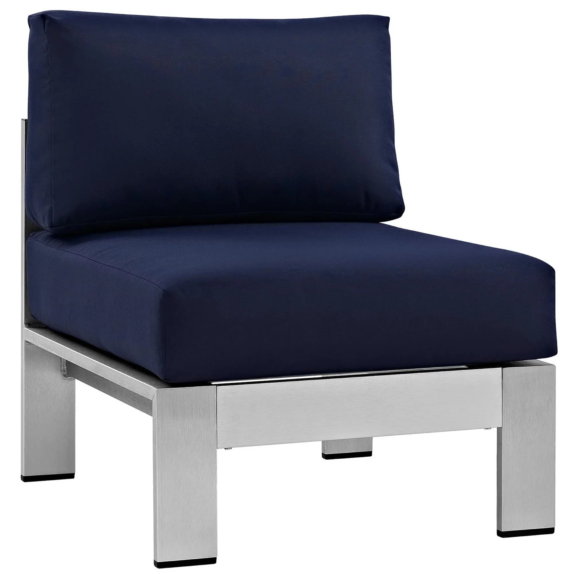 Shore 5 Piece Outdoor Aluminum Sectional Sofa Set
