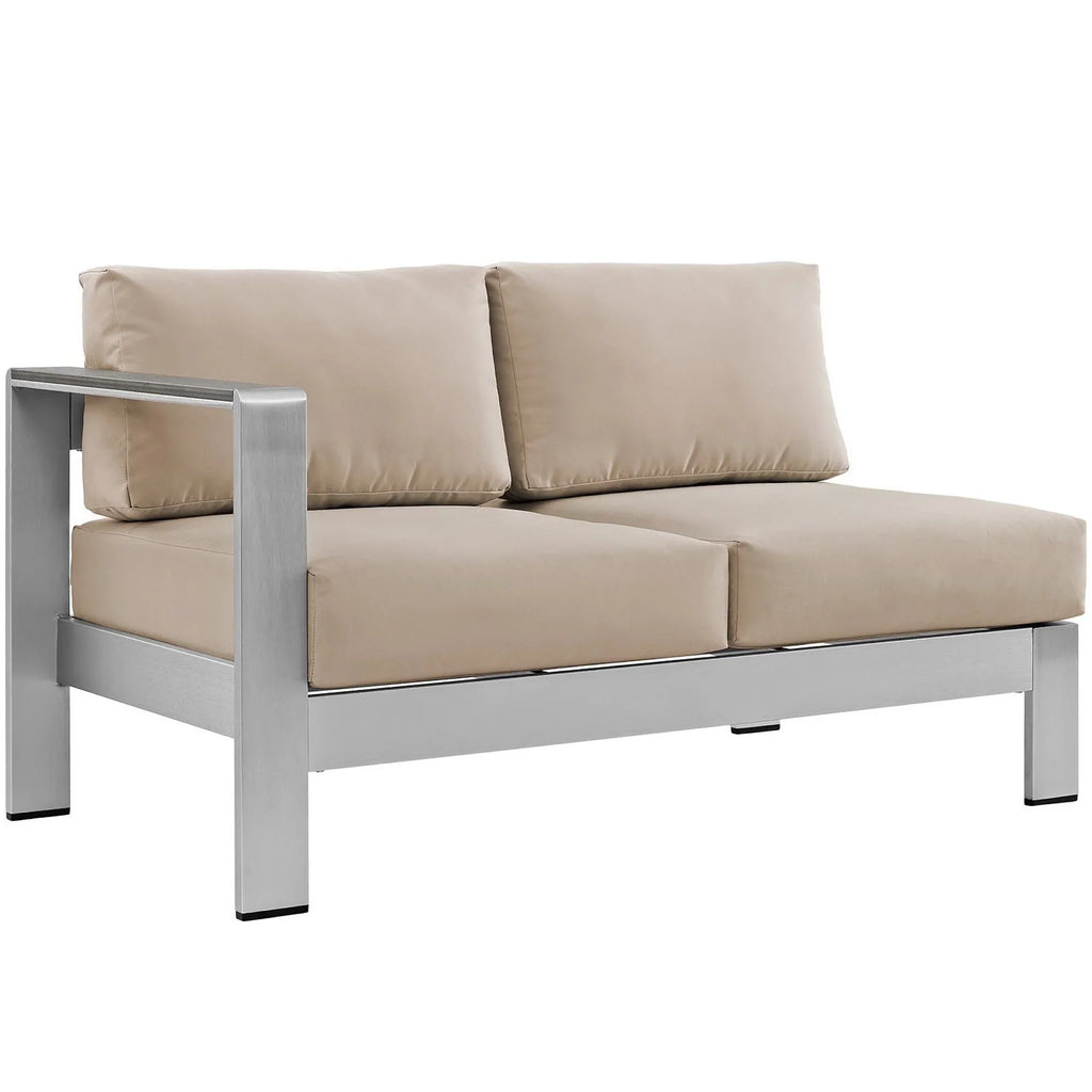 Shore 6 Piece Outdoor Aluminum Sectional Sofa