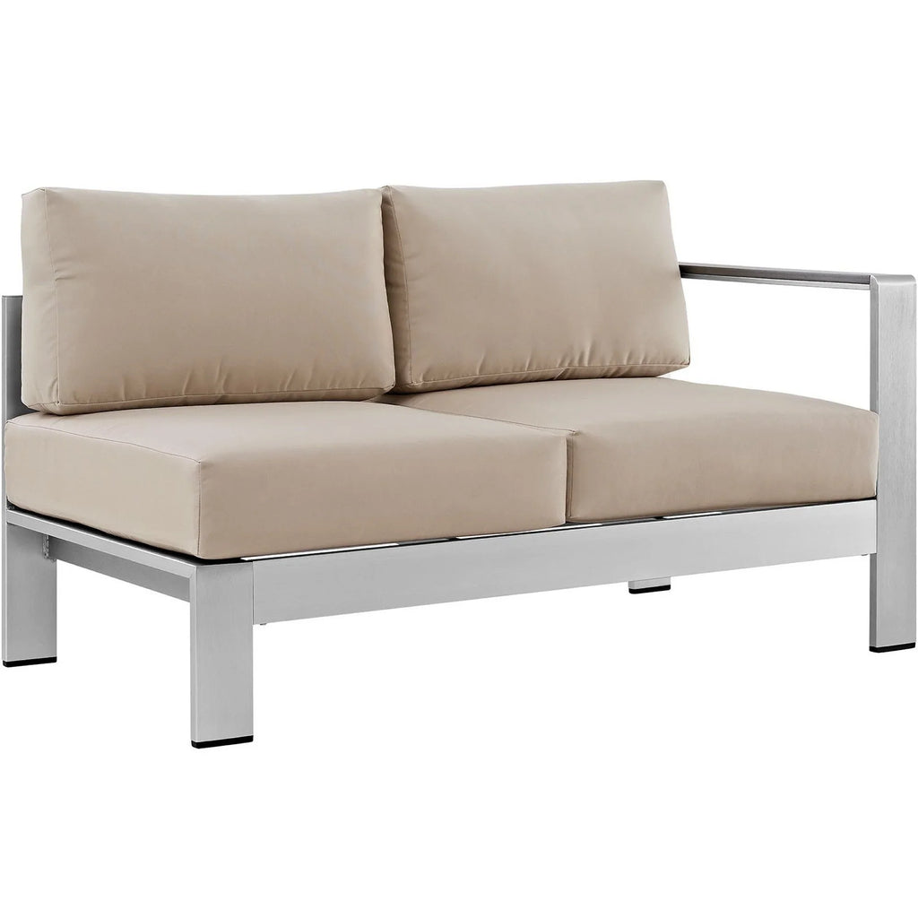 Shore 6 Piece Outdoor Aluminum Sectional Sofa