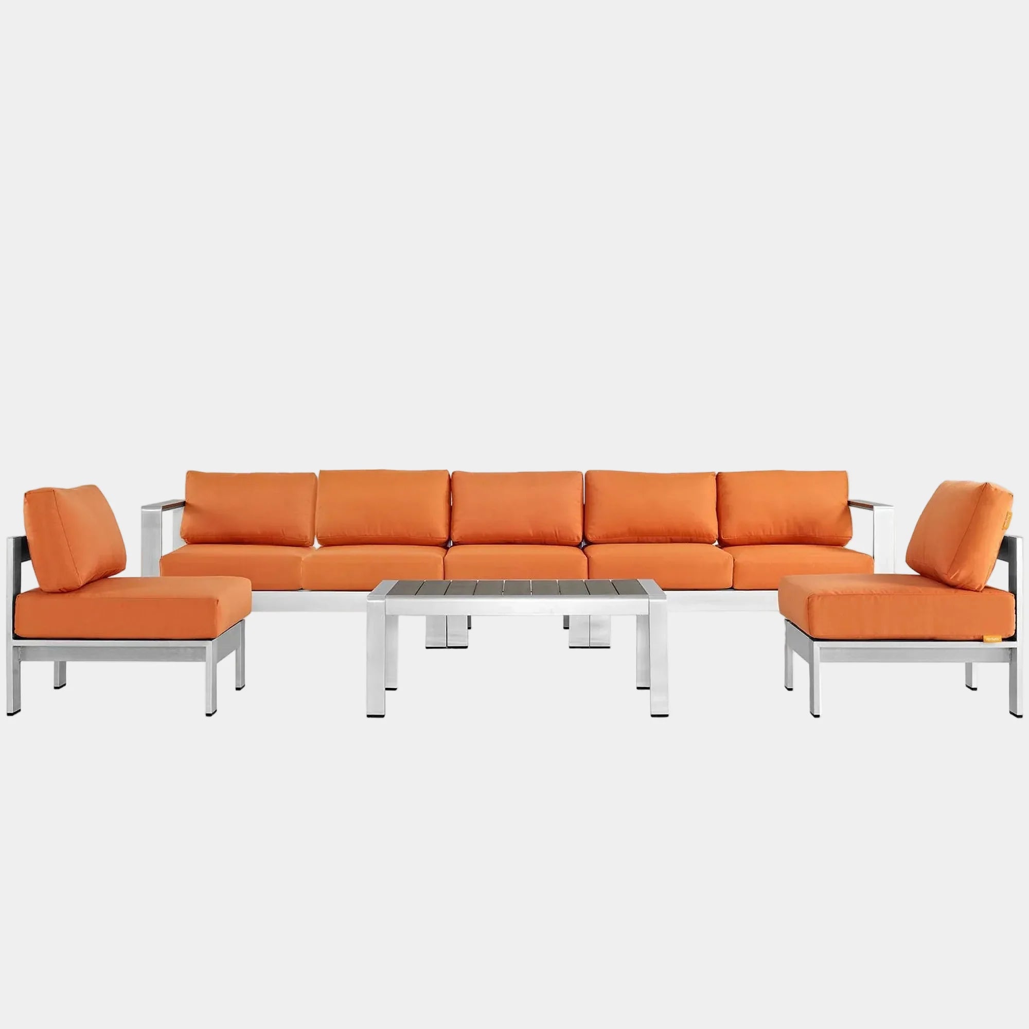 Shore 6 Piece Outdoor Aluminum Sectional Sofa