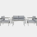 Shore 6 Piece Outdoor Patio Aluminum Sectional Sofa Set