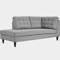 Empress Upholstered Fabric Left Facing Bumper