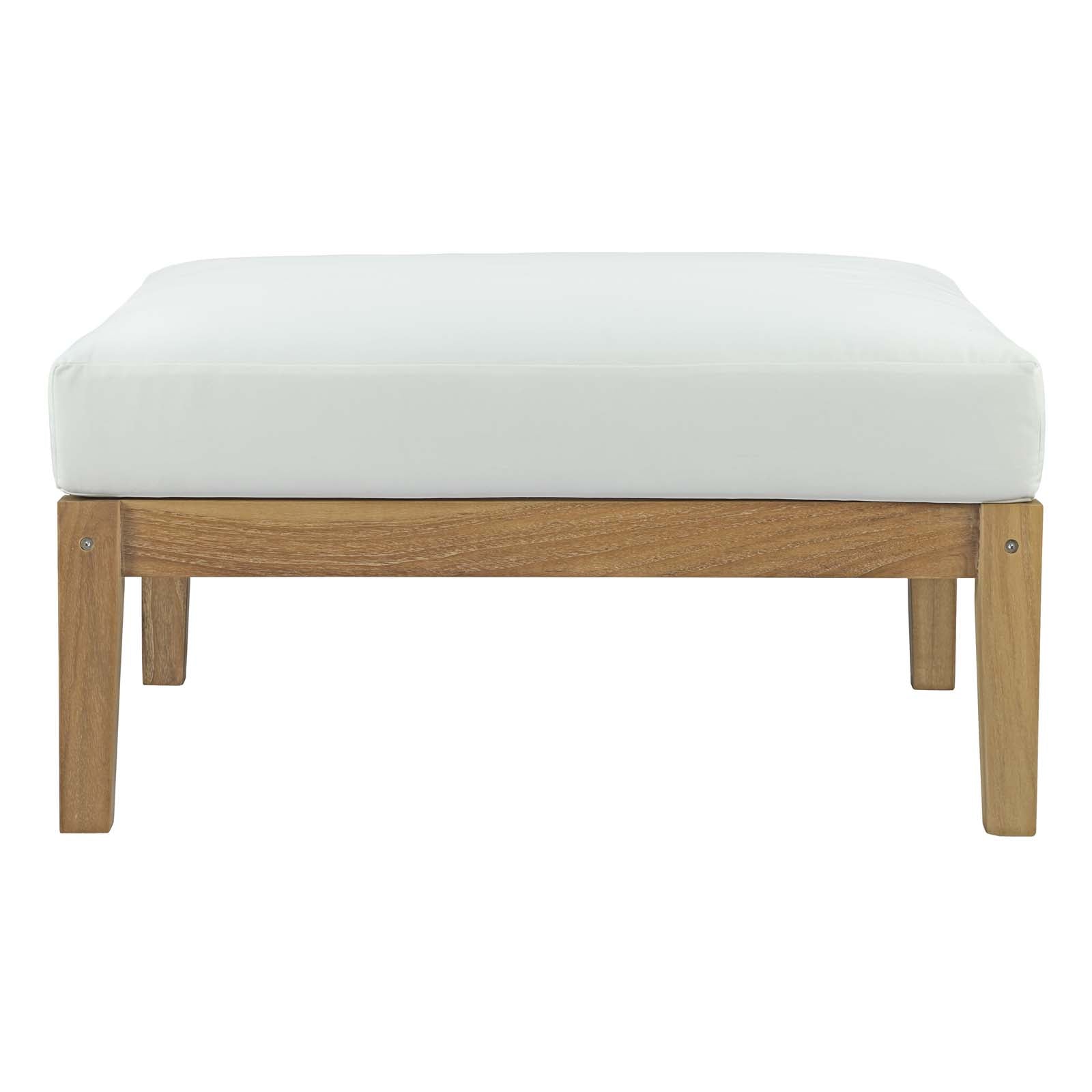 Bayport 8 Piece Outdoor Patio Teak Set in Natural White