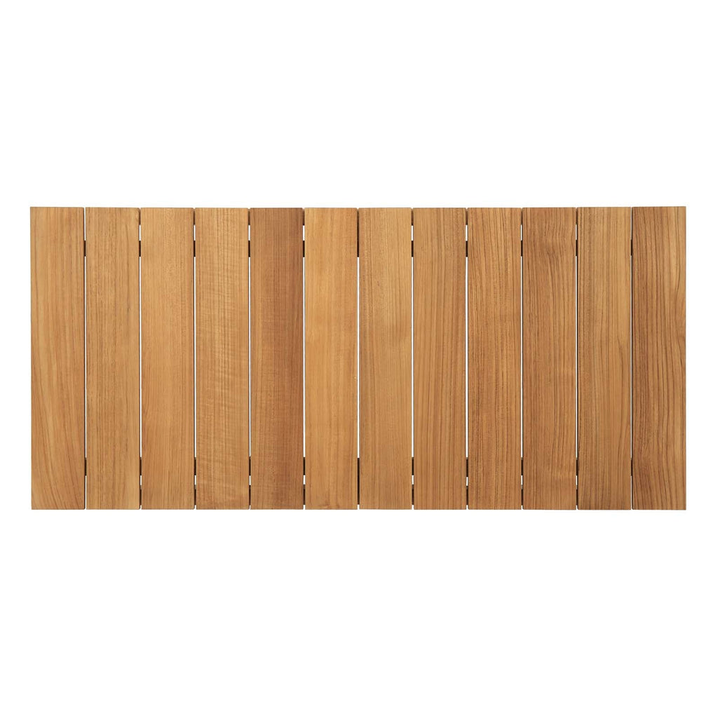 Bayport 8 Piece Outdoor Patio Teak Set in Natural White