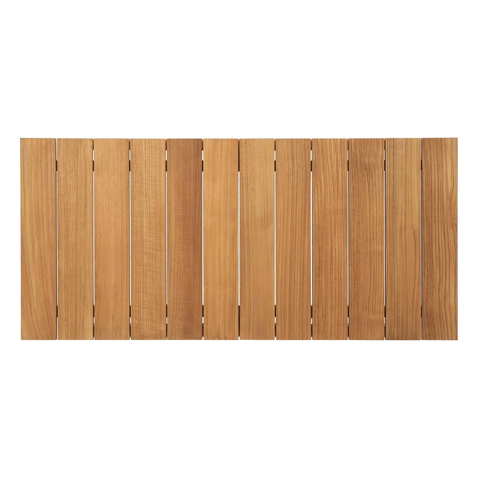 Bayport 8 Piece Outdoor Patio Teak Set in Natural White