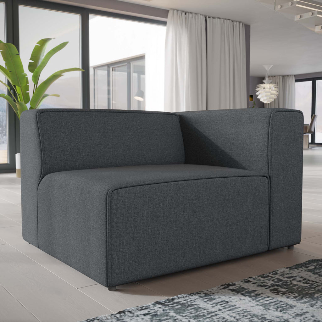 Mingle Fabric Right-Facing Sofa in Gray