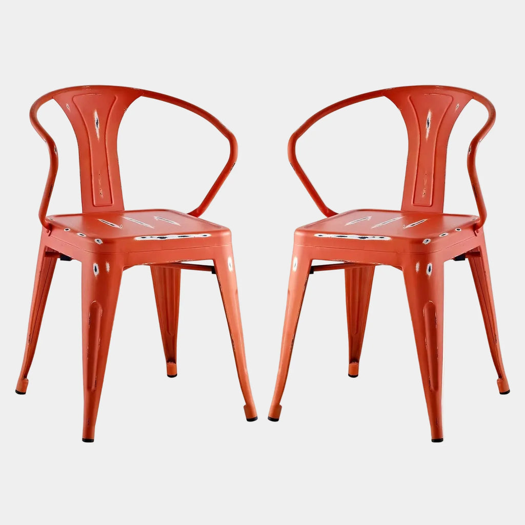 Promenade Dining Chair Set of 2 in Red