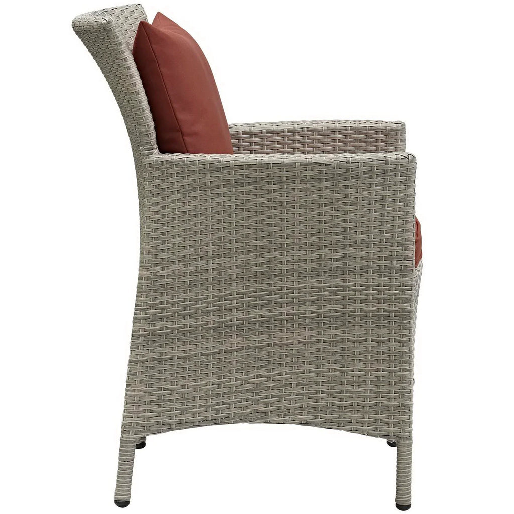 Conduit Outdoor Wicker Rattan Dining Armchair