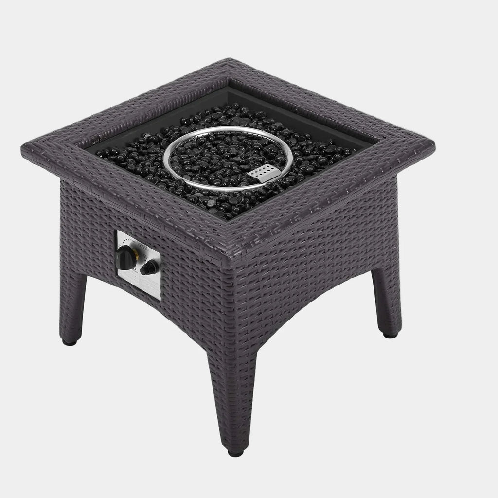 Vivacity Outdoor Patio Fire Pit Table in Espresso