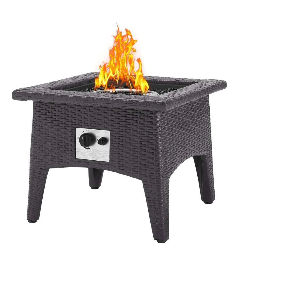 Vivacity Outdoor Patio Fire Pit Table in Espresso