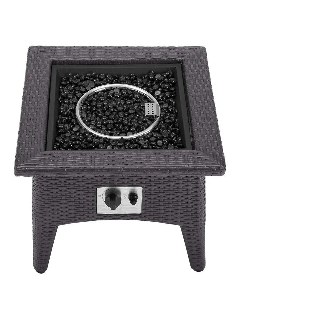 Vivacity Outdoor Patio Fire Pit Table in Espresso