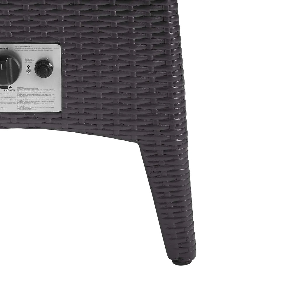 Vivacity Outdoor Patio Fire Pit Table in Espresso