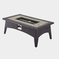 Splendor 43.5" Rectangle Outdoor Patio Fire Pit Table in Espresso