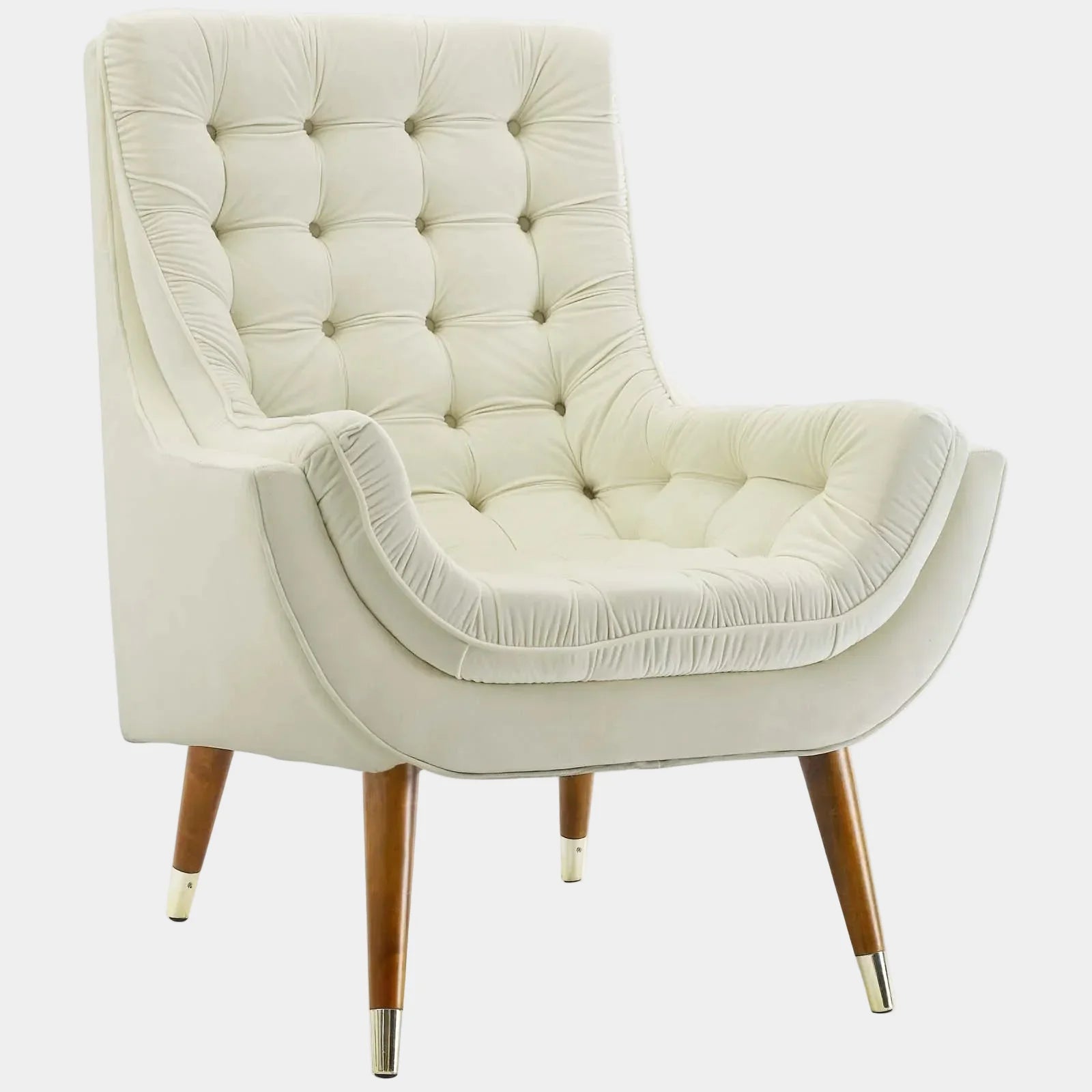 Suggest Button Tufted Performance Velvet Lounge Chair