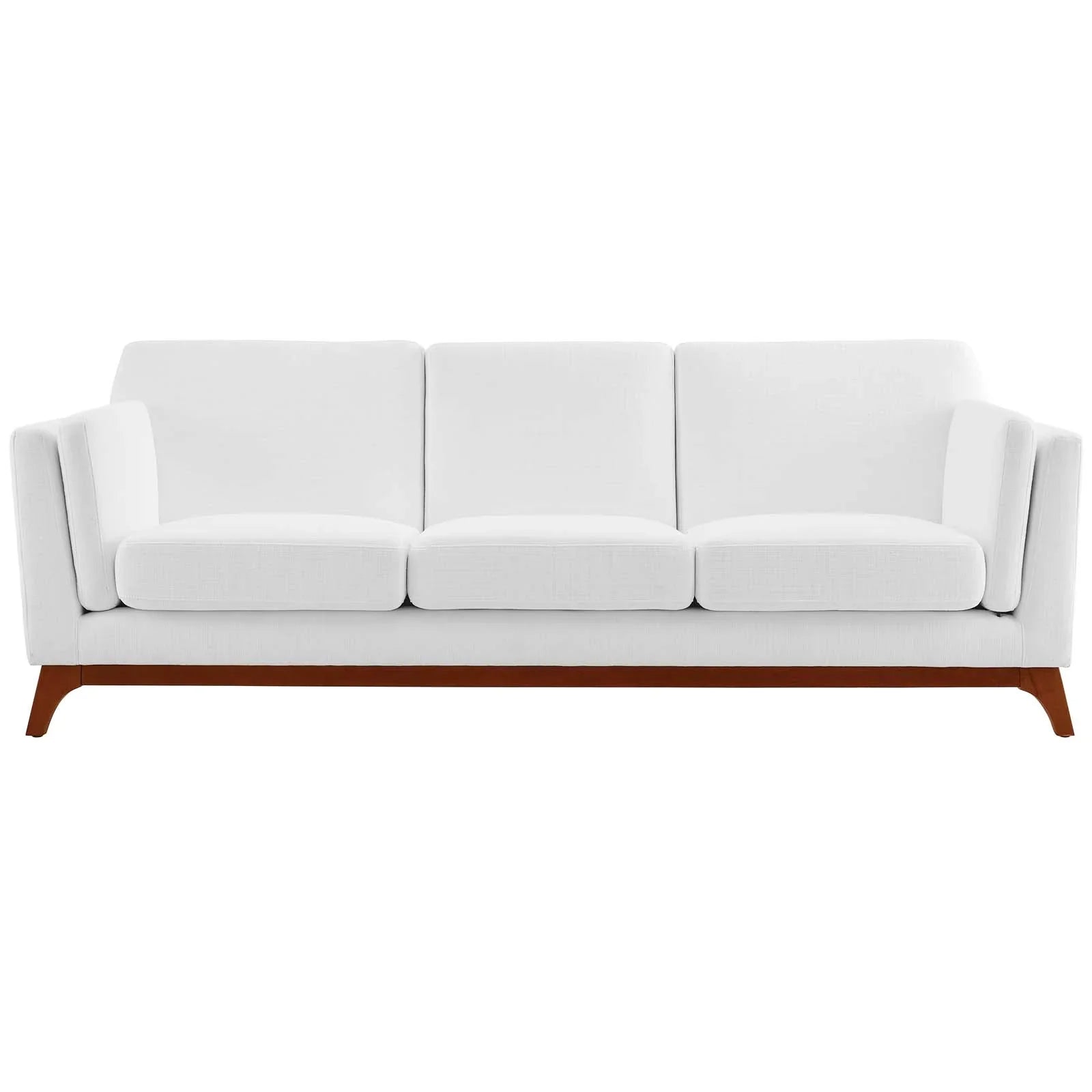 Chance Upholstered Fabric Sofa in White