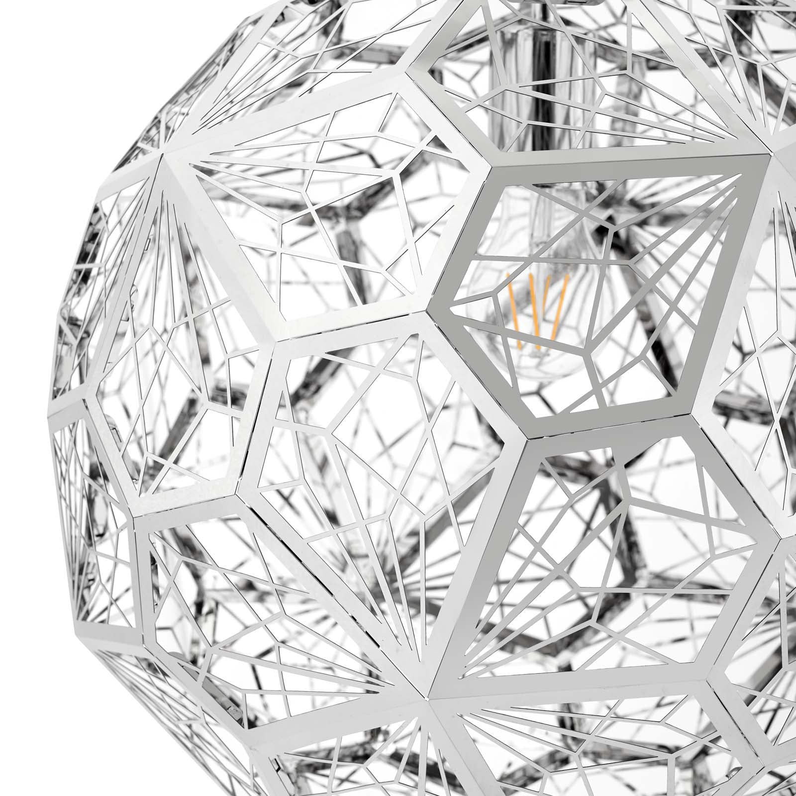 Etch Web Suspension Lamp Polished Steel by Tom Dixon
