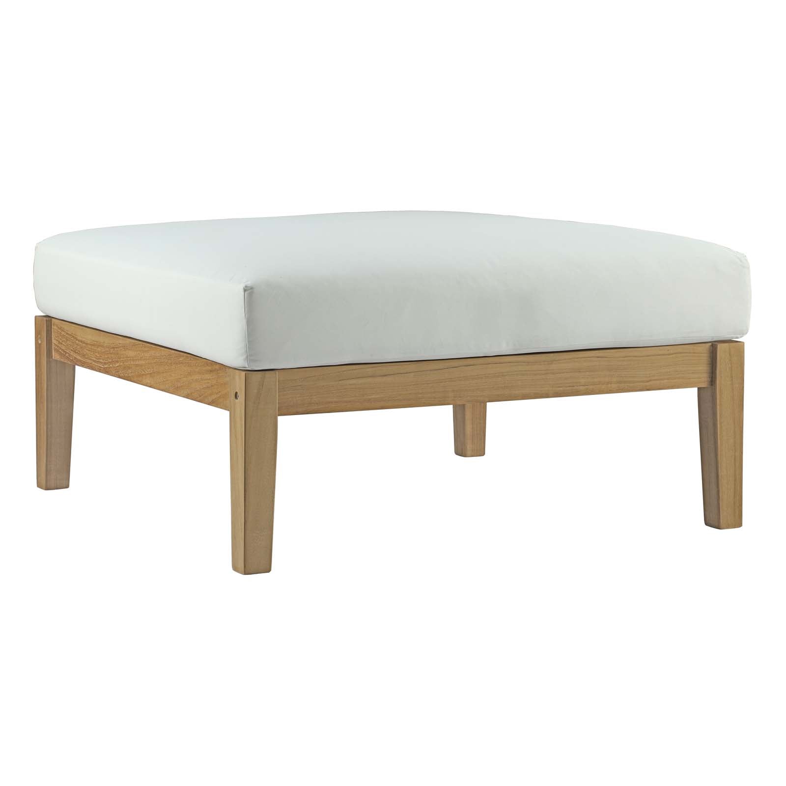 Bayport 6 Piece Outdoor Patio Teak Set in Natural White