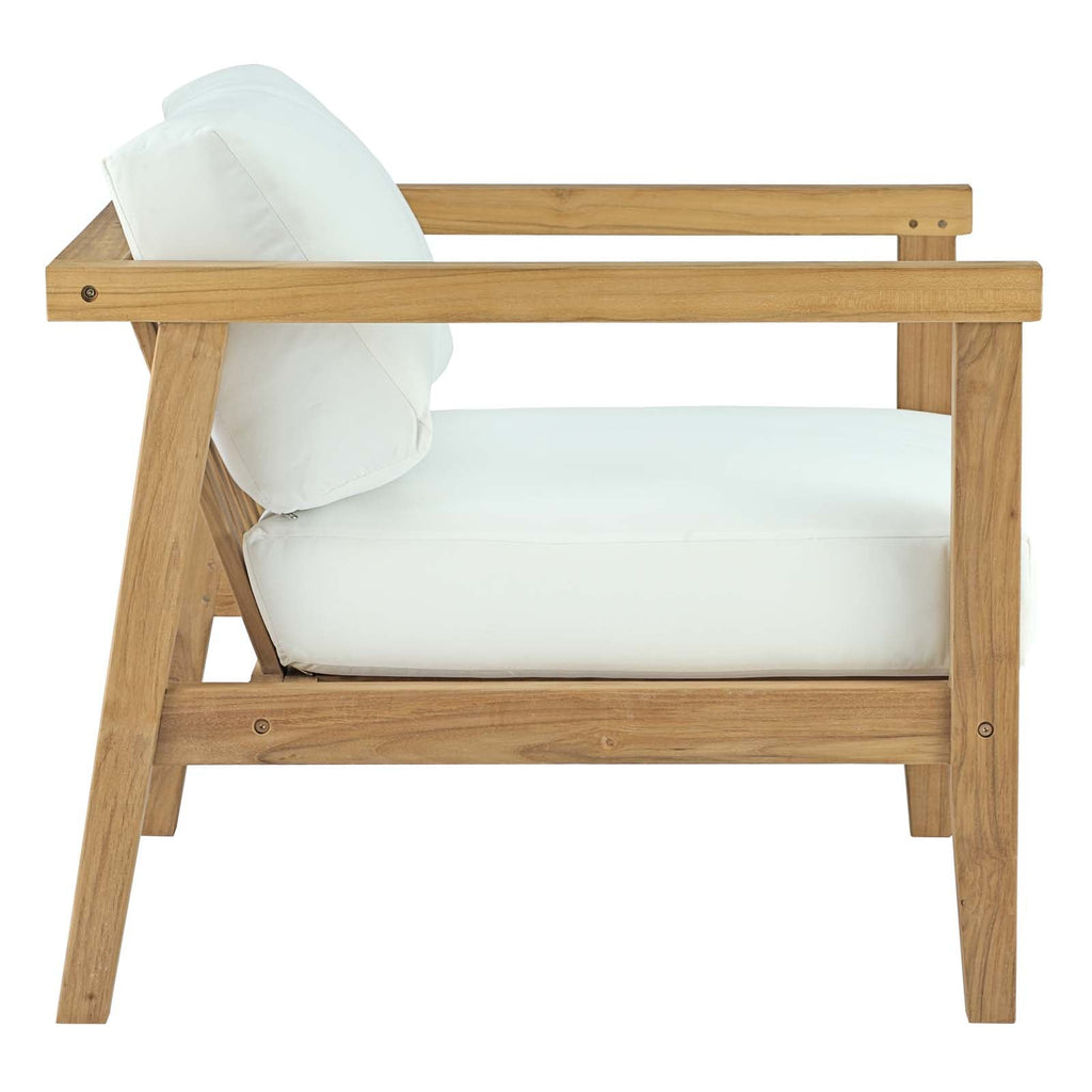 Bayport 8 Piece Outdoor Patio Teak Set in Natural White