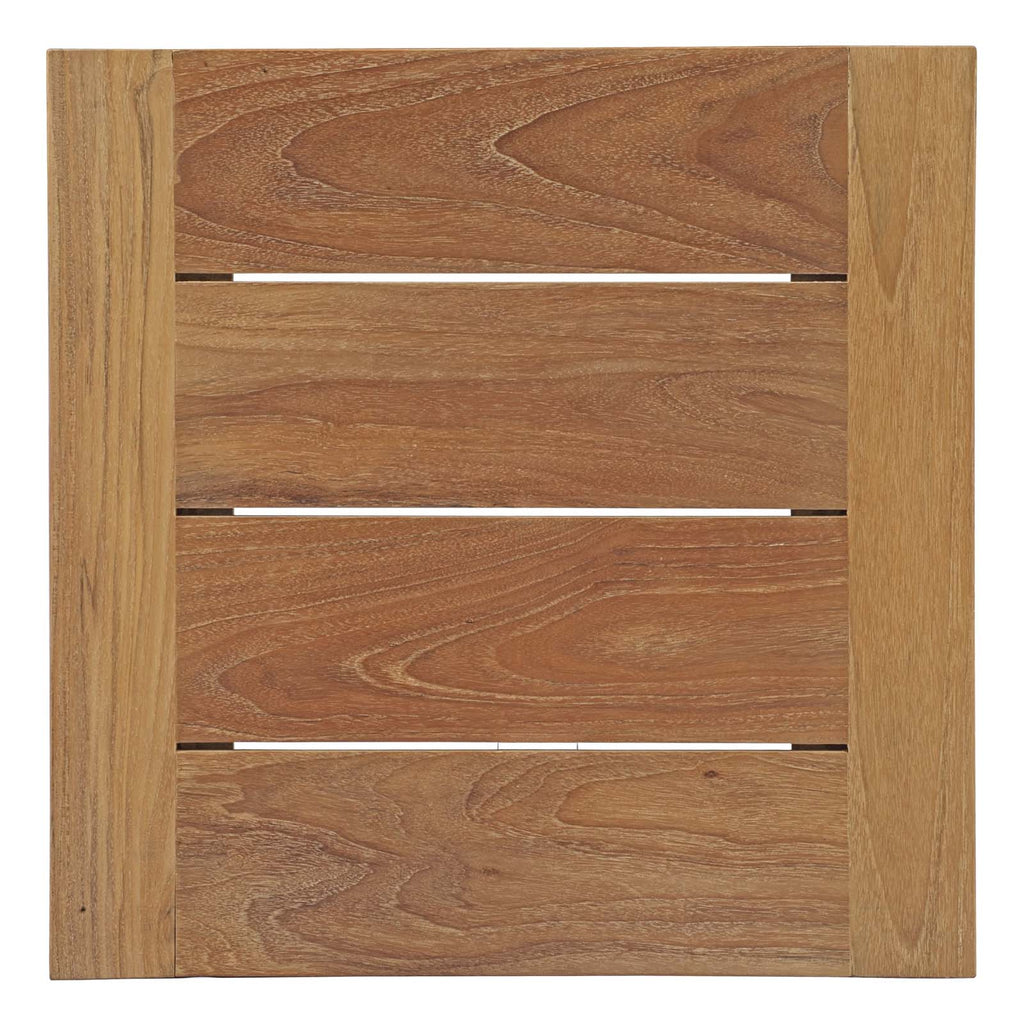 Bayport 3 Piece Outdoor Patio Teak Set in Natural White