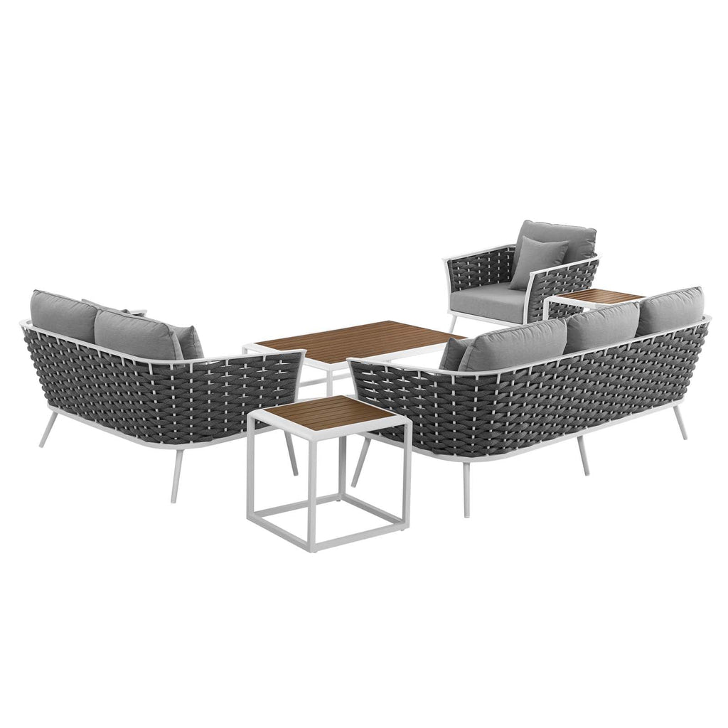 Stance 6 Piece Outdoor Patio Aluminum Sectional Sofa