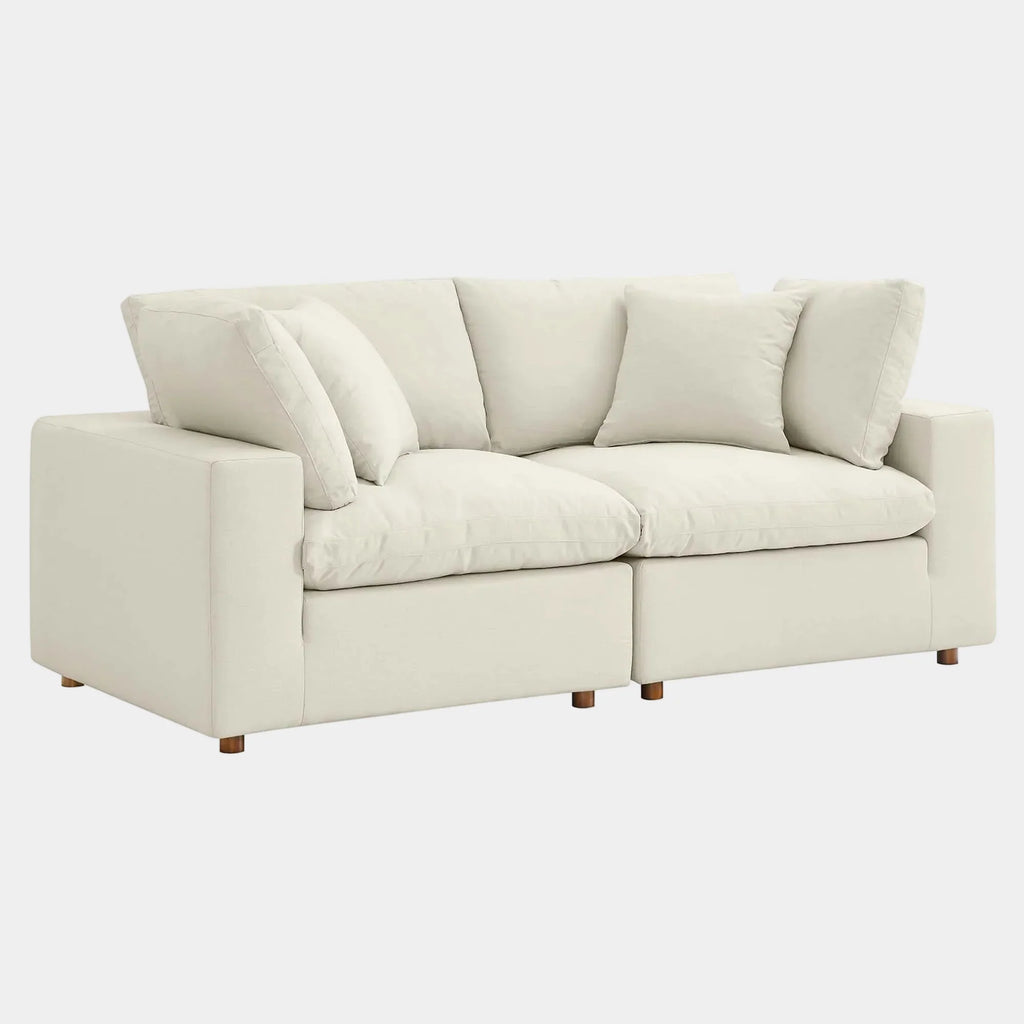 Commix 2 Piece Down Filled Overstuffed Sectional Sofa Set