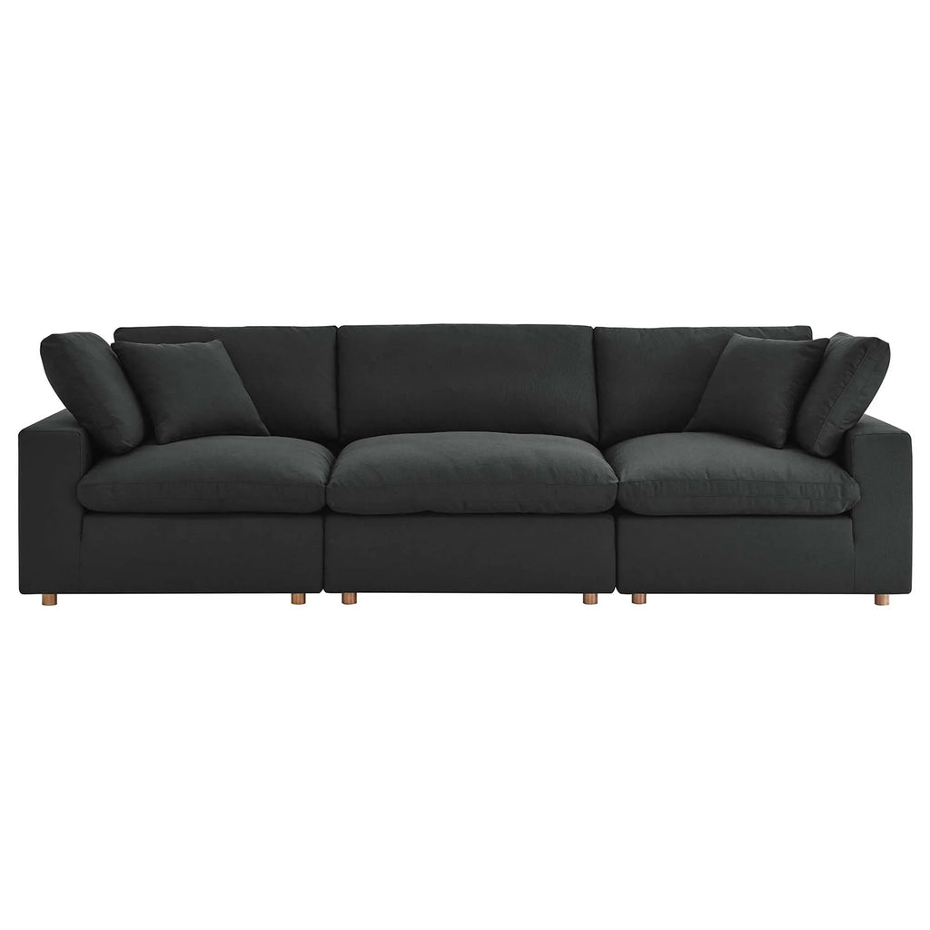 Commix 3 Piece Down Filled Overstuffed Sectional Sofa