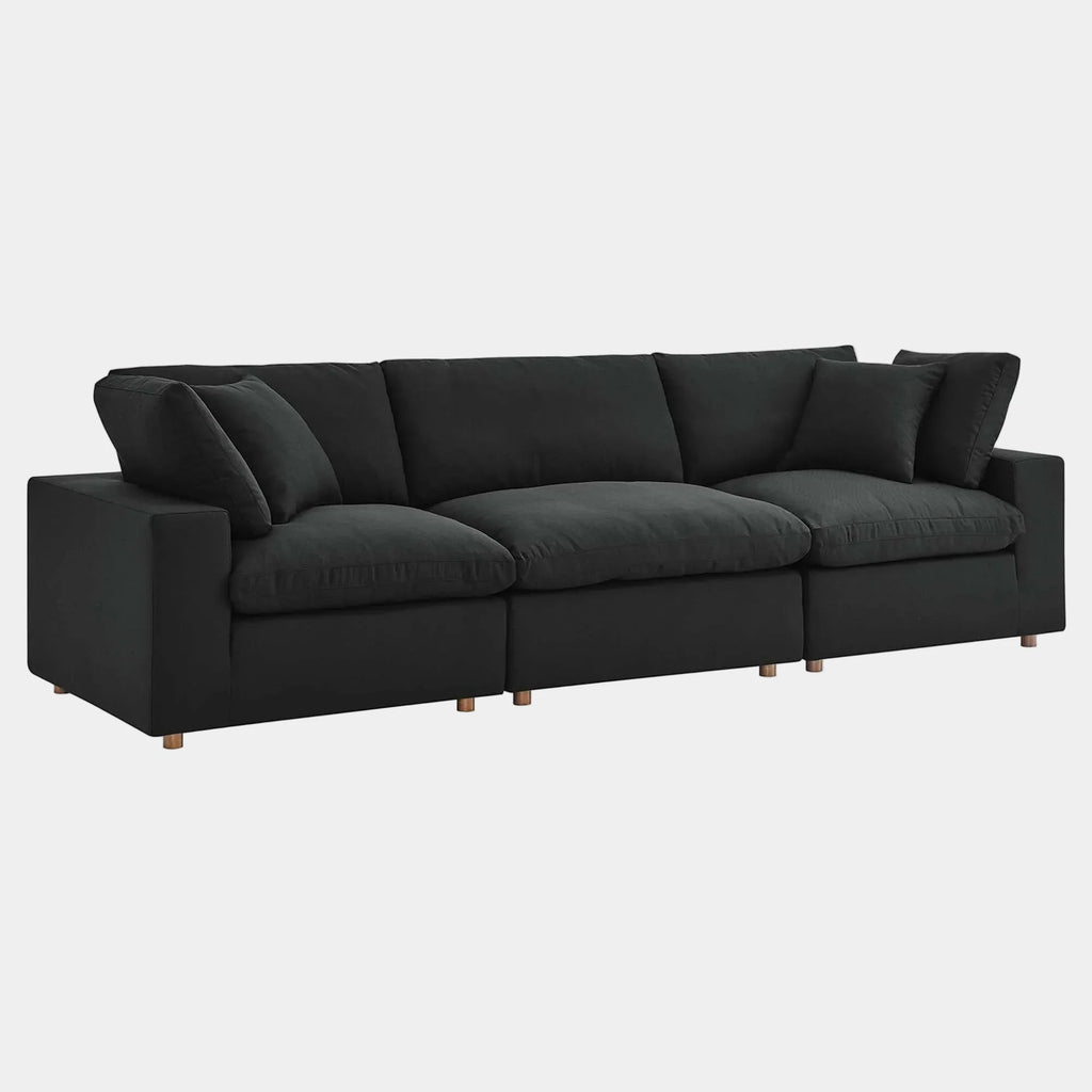 Commix 3 Piece Down Filled Overstuffed Sectional Sofa