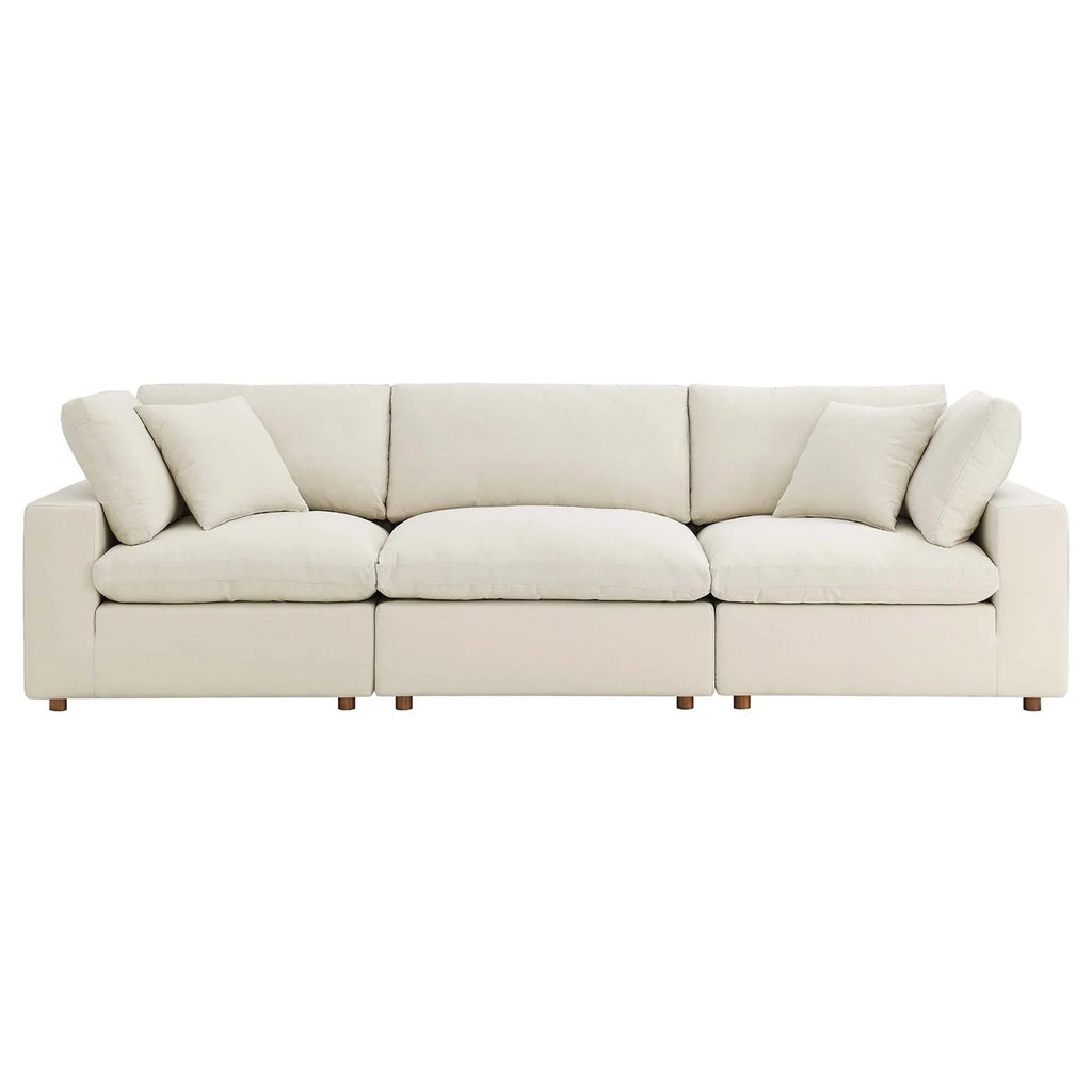 Commix 3 Piece Down Filled Overstuffed Sectional Sofa