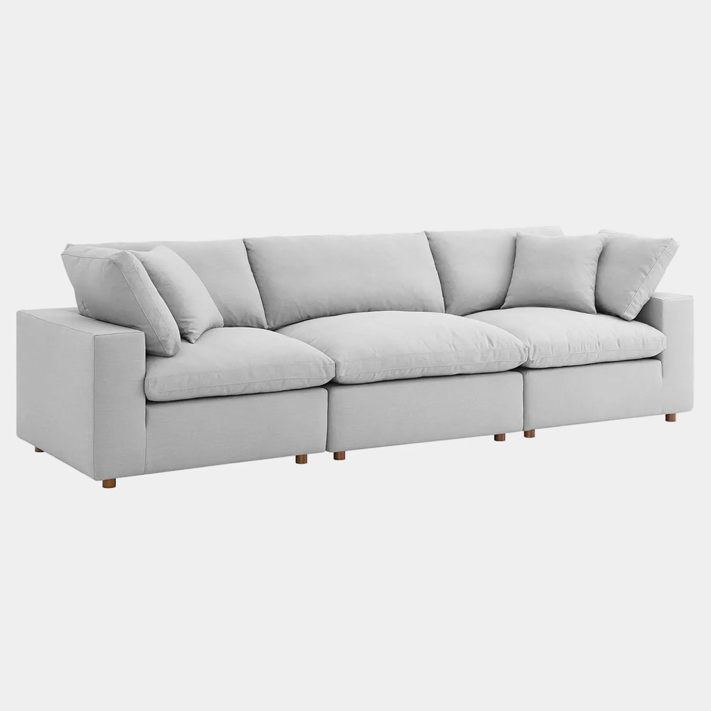 Commix 3 Piece Down Filled Overstuffed Sectional Sofa