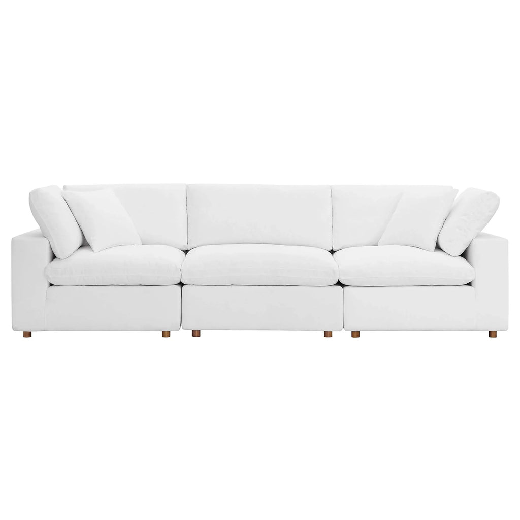 Commix 3 Piece Down Filled Overstuffed Sectional Sofa