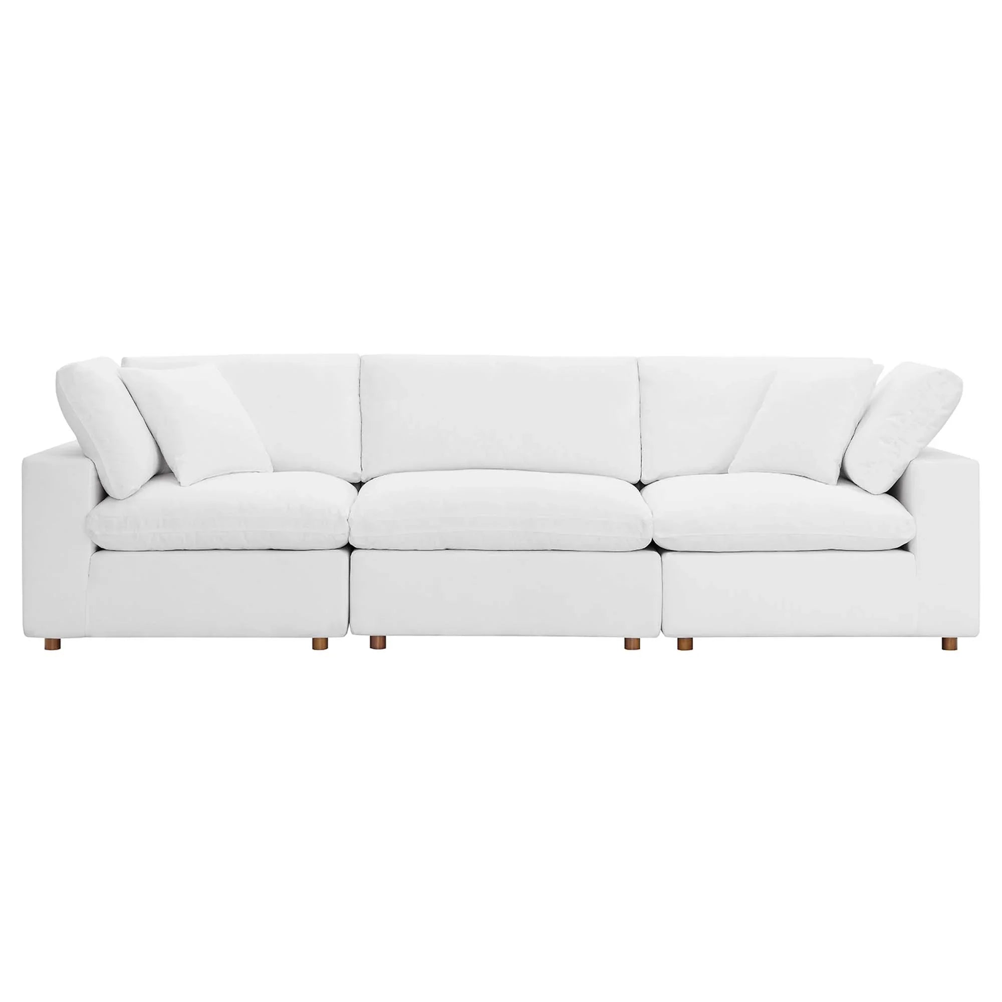 Commix 3 Piece Down Filled Overstuffed Sectional Sofa