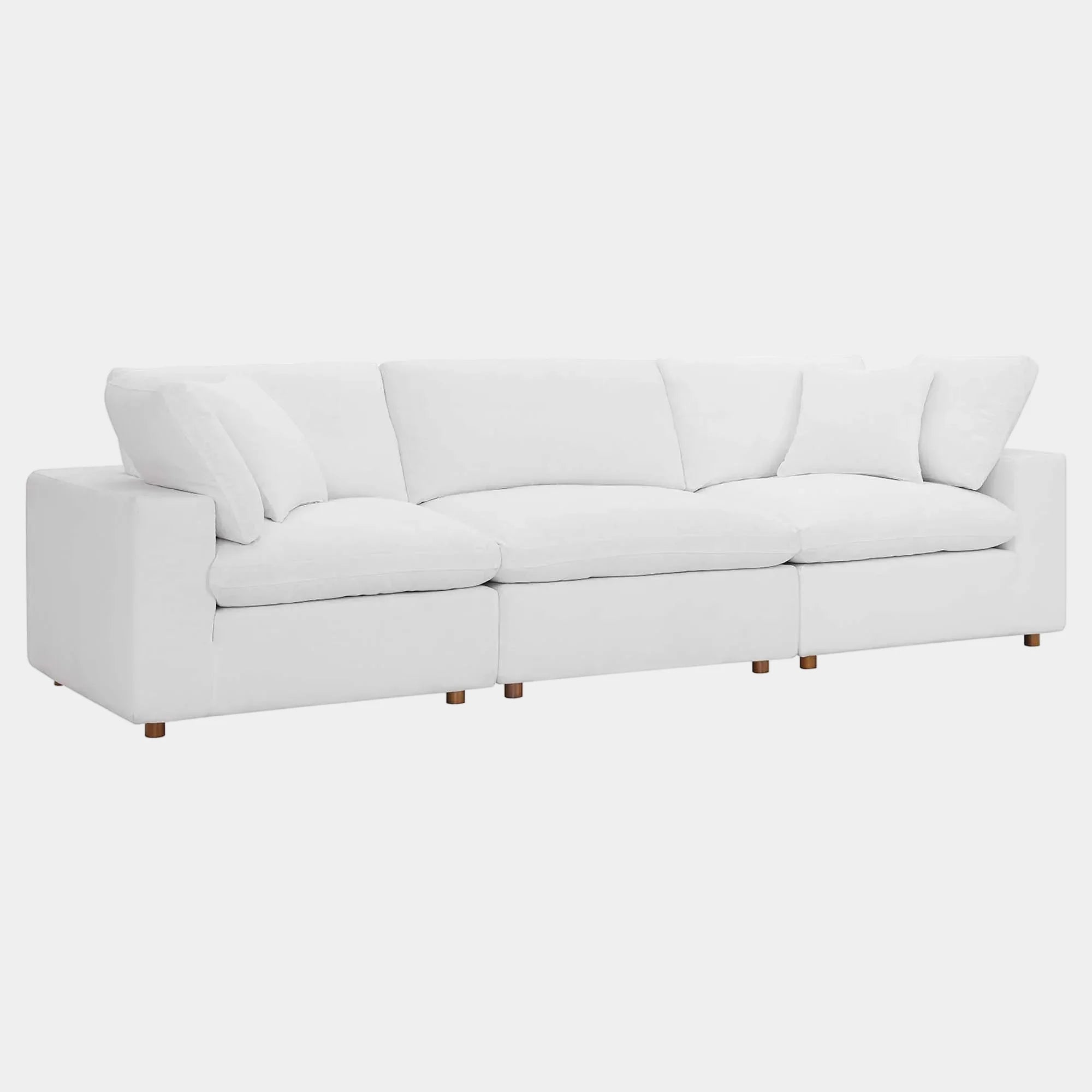 Commix 3 Piece Down Filled Overstuffed Sectional Sofa