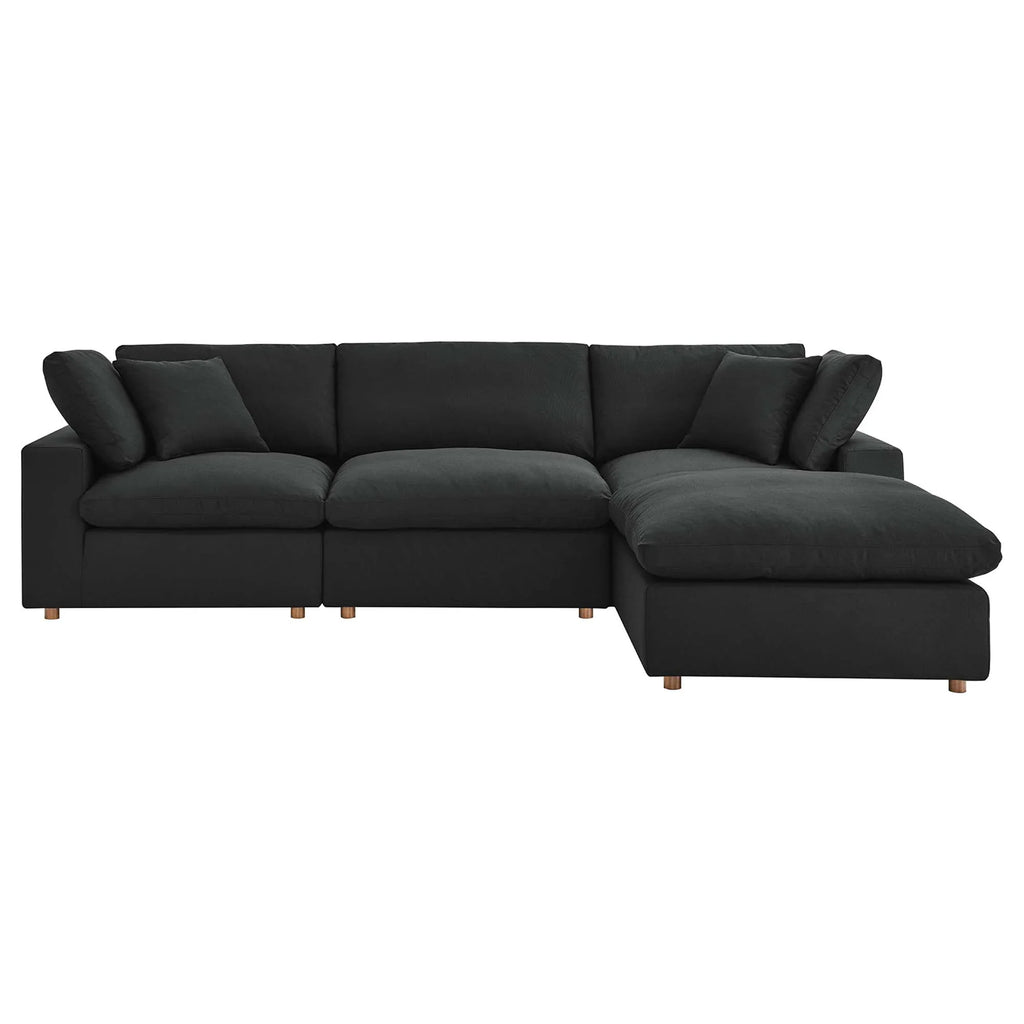 Commix 4 Piece Down Filled Overstuffed Sectional Sofa