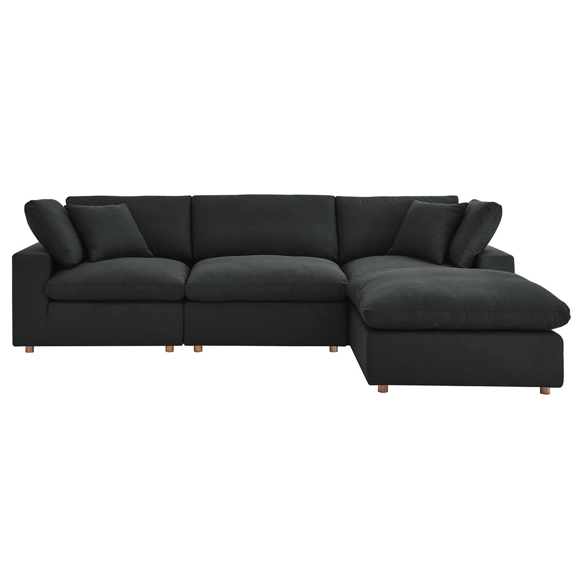 Commix 4 Piece Down Filled Overstuffed Sectional Sofa