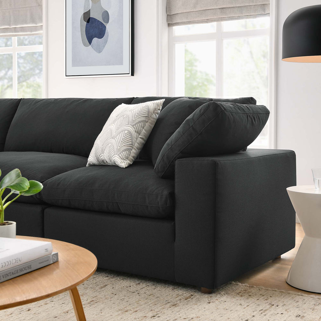Commix 4 Piece Down Filled Overstuffed Sectional Sofa