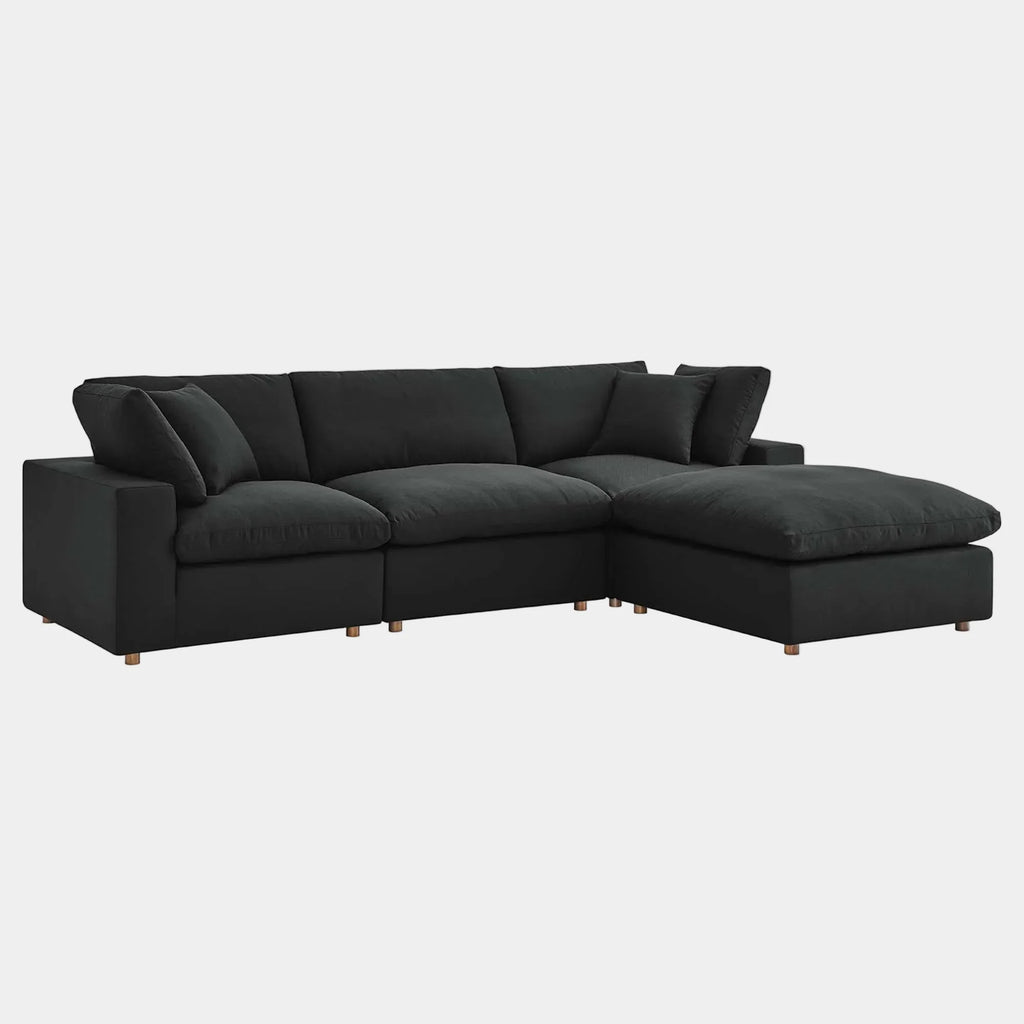 Commix 4 Piece Down Filled Overstuffed Sectional Sofa
