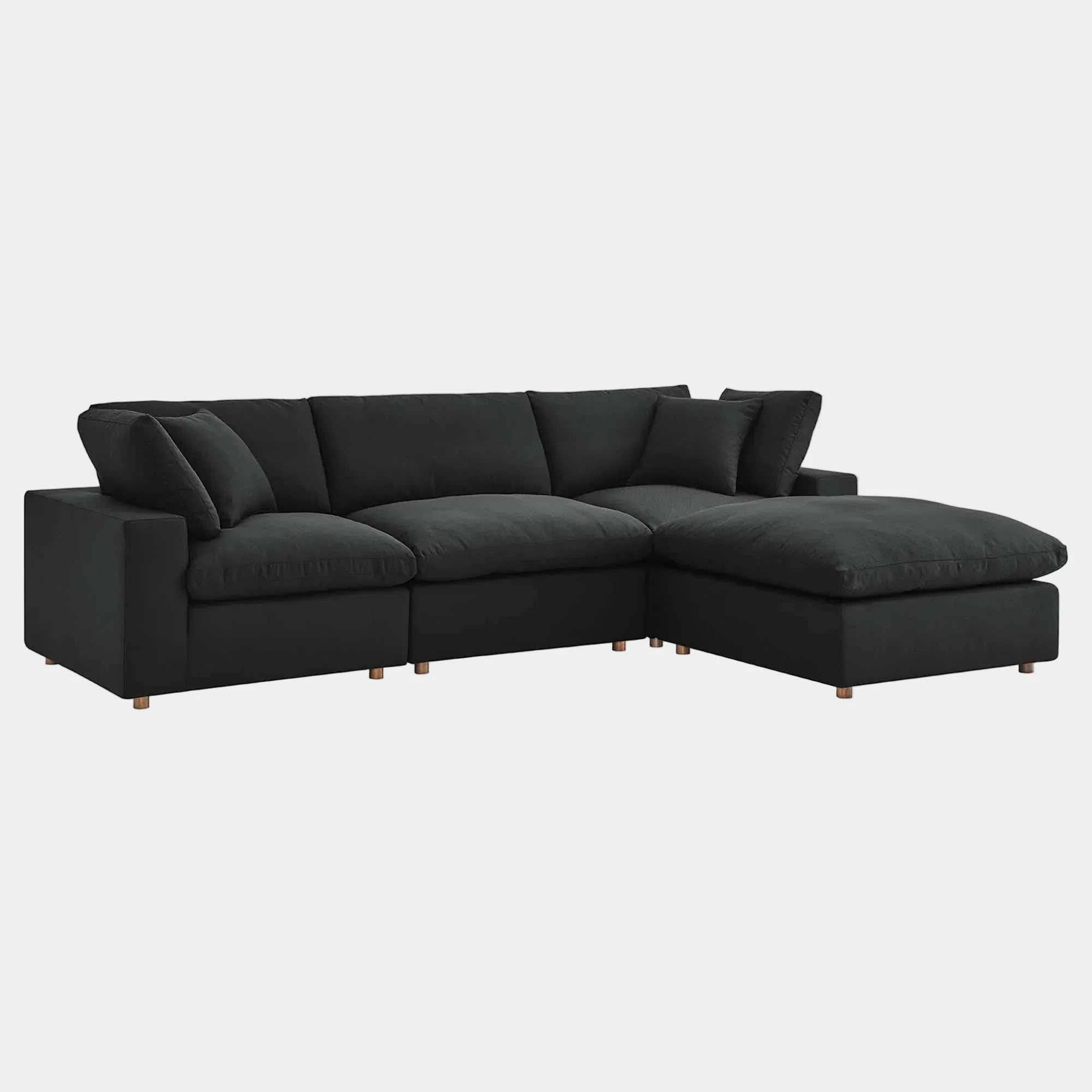 Commix 4 Piece Down Filled Overstuffed Sectional Sofa