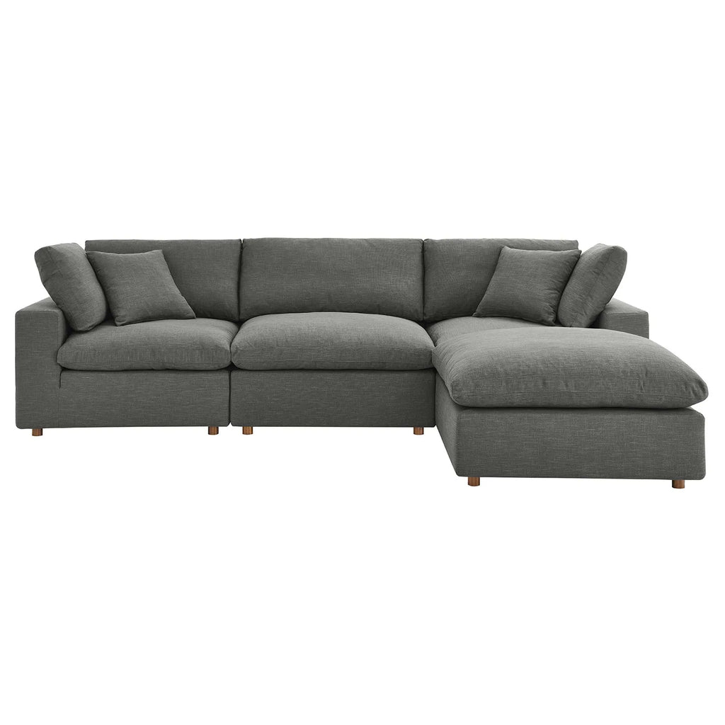 Commix 4 Piece Down Filled Overstuffed Sectional Sofa