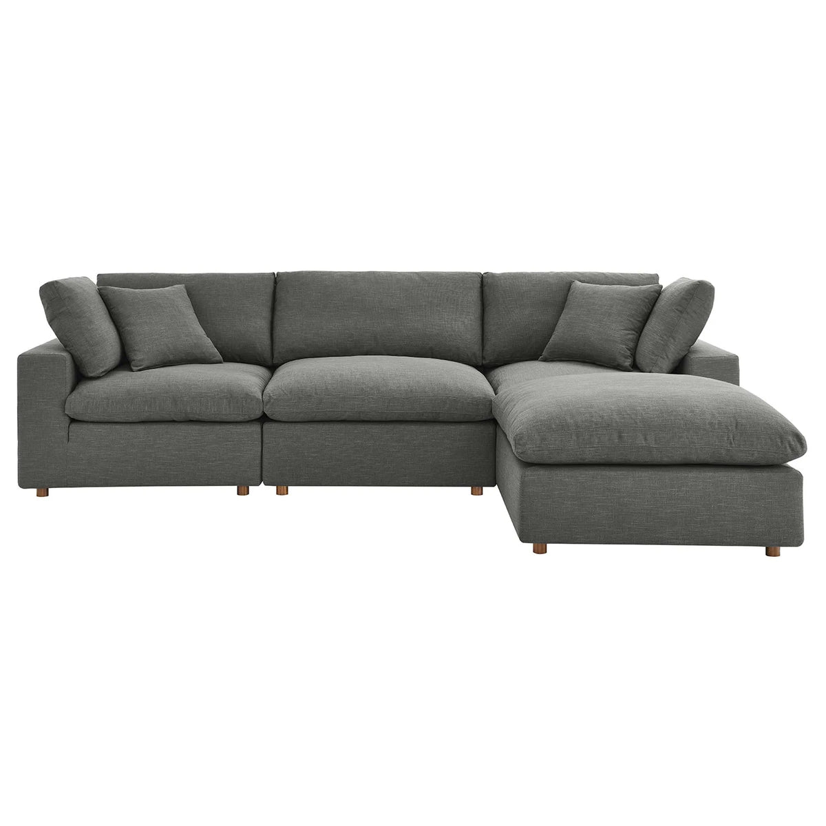 Commix 4 Piece Down Filled Overstuffed Sectional Sofa